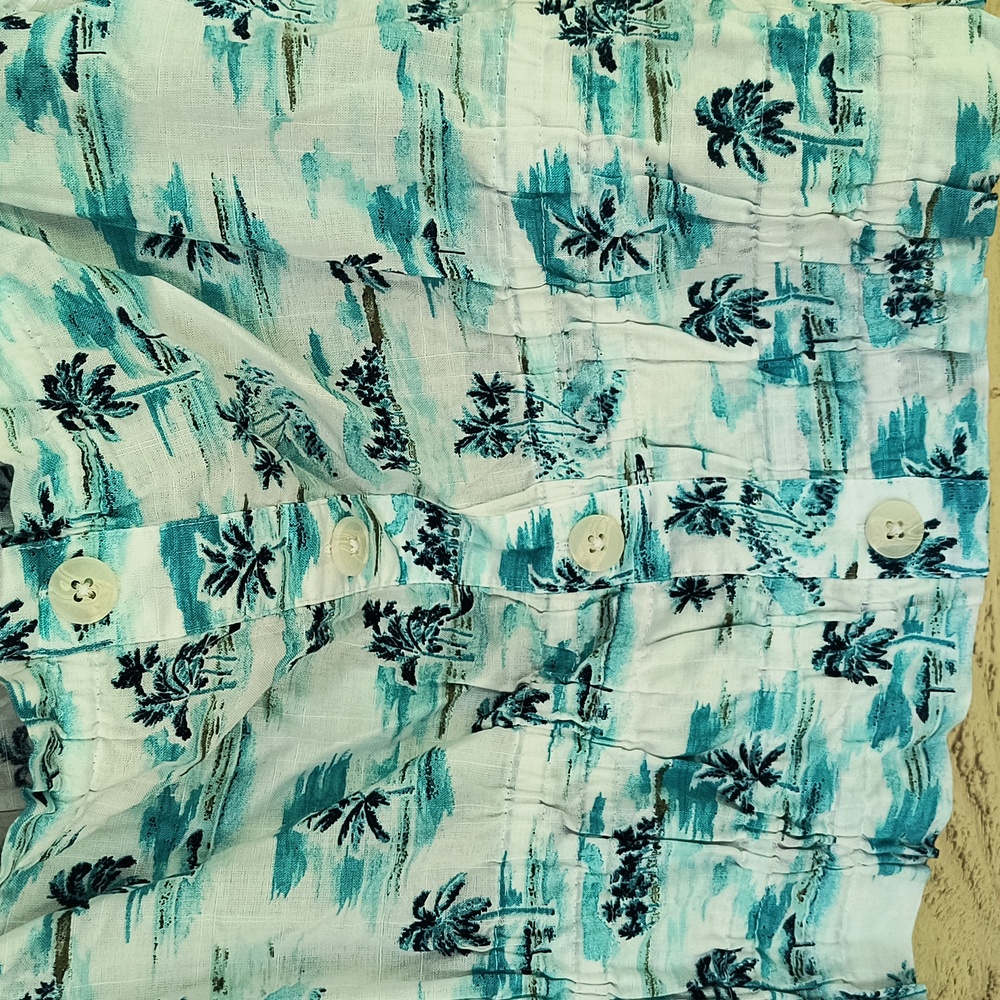 Tommy Hilfiger Women's Beach Print Smocked Tank Top Shirt NWT - Picture 3 of 6